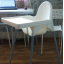 Стульчик для кормления + столик IKEA ANTILOP 56х62х90 см Бело-серый Винница