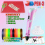 3D ручка c LCD дисплеем 3DPen Hot Draw 3 Pink+Досточка+Ножницы+Комплект эко пластика для рисования 209 метров Косів