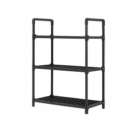 Полиця-стелаж для кухонного приладдя з гачками UKC YH-6616-2 48х26х71 см Чорний