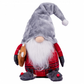 Новорічна м'яка іграшка Novogod'ko Гном з іграшкою 54см (974635)