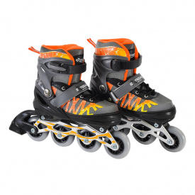 Дитячі ролики Extreme Motion RL2436 колеса що світяться сірий S (30-33)