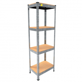 Металевий стелаж Emby Light Series 1500х450x300 мм 4 полиці ДСП до 100 кг Оцинкований