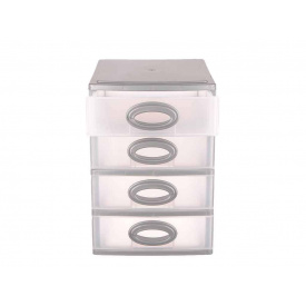 Стелаж 4-х ярусний Консенсус Сірий (MCS-BK028-3) (SK000812)