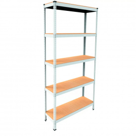 Металевий стелаж Emby Light Series 2100х900x300 мм 5 полиць ДСП до 100 кг