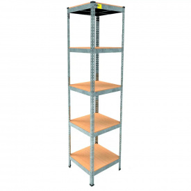 Металевий стелаж Emby Light Series 2100х450x450 мм 5 полиць ДСП до 100 кг Оцинкований