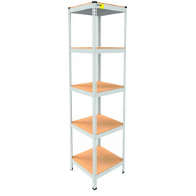 Металевий стелаж Emby Light Series 2100х450x450 мм 5 полиць ДСП до 100 кг