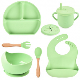 Набор силиконовой посуды 2Life Y3 6 предметов Зеленый (v-11131)