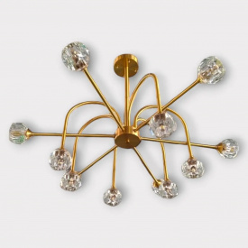 Світлодіодна люстра No Brand Тюльпанчик 5010 Золотистий на 10 плафонів