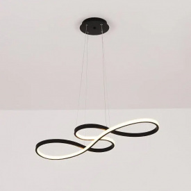 Світлодіодна люстра No Brand Світлова Симфонія PJ805B 75х33 см Чорний