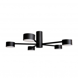 Люстра стельова MSK Electric Copter на п'ять круглих плафонів під лампи GX53 NL 8041-5 BK Чорний (618761)