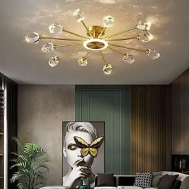 Світлодіодна люстра No Brand Сапфір 8810-А Золотистий 2289394046