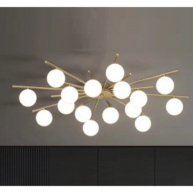 Світлодіодна люстра No Brand Промені 5009 Золотистий на 16 плафонів