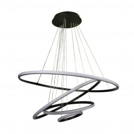 Стельова LED люстра Sunlight 6026/2+4+6+8 чорний