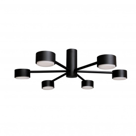 Люстра стельова MSK Electric Copter на шість круглих плафонів під лампи GX53 NL 8041-6 BK Чорний (618770)