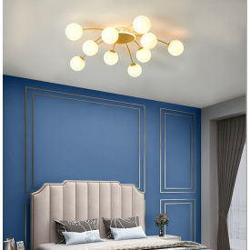 Світлодіодна люстра No Brand Орбіта 8618 Золотистий