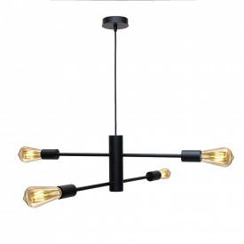 Люстра підвісна MSK Electric Asket на чотири плафони Е27 NL 6120-4 BK Чорний (619772)