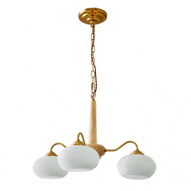 Світлодіодна люстра No Brand Дзвін 6004 Золотистий на 3 плафони