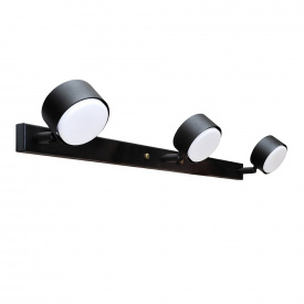 Настінний світильник MSK Electric Copter підсвічування дзеркал на три плафони GX53 NL 80400-3 BK Чорний (619592)