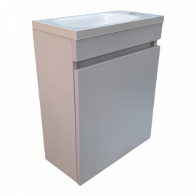 Пластикова підвісна тумба The MIX Атлант mini з умивальником Linnea 50х60х25 см Білий