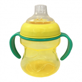 Поїльник з силіконовим носиком Mega Zayka MGZ-0304 (Yellow) 200 мл