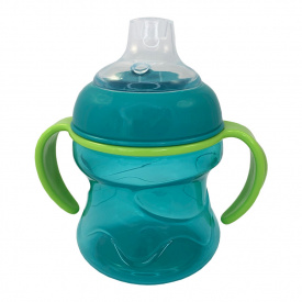 Поїльник з силіконовим носиком Mega Zayka MGZ-0304 (Turquoise) 200 мл