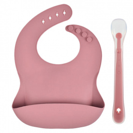 Набір дитячого посуду для першого підгодовування 2Life Y19 2 шт Бордовий (v-12237)