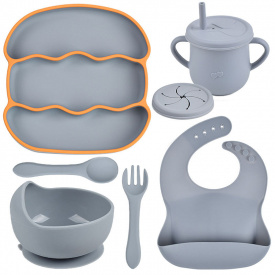 Набір дитячого посуду 2Life Хвиля Y21+25 7 предметів Серий (v-12010)