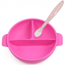 Тарілка 2Life Y8 та ложка Рожева (v-11838)