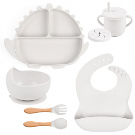 Набор силиконовой посуды 2Life Y23 6 предметов Белый (v-11254)