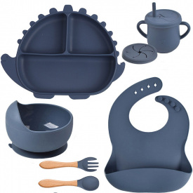 Набор силиконовой посуды 2Life Y10 6 предметов Синий (v-11246)