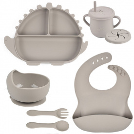 Набор силиконовой посуды 2Life Y20 6 предметов Серый (v-11220)