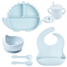 Набор силиконовой посуды 2Life Y5 6 предметов Голубой (v-11213)