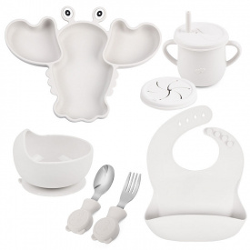 Набор силиконовой посуды 2Life Y23 6 предметов Белый (v-11197)