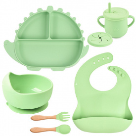 Набор силиконовой посуды 2Life Y3 6 предметов Зеленый (v-11243)