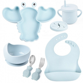 Набор силиконовой посуды 2Life Y5 6 предметов Голубой (v-11202)