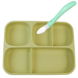 Набор силиконовой посуды 2Life 2 предмета Зеленый (vol-10724)