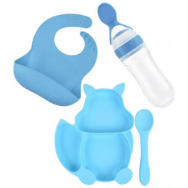 Набор силиконовой посуды 2Life Y9 4 предметов Синий (vol-10008)