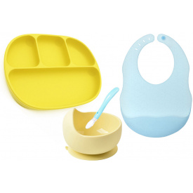 Набір посуду 2Life тарілка D16 Y11 та слинявчик (vol-10556)