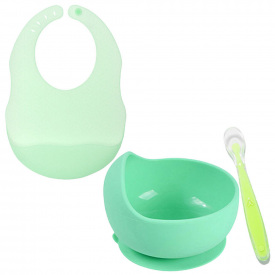 Набор силиконовой посуды 2Life 3 предмета Зеленый (vol-10464)