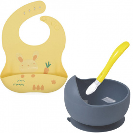 Набор силиконовой посуды 2Life 3 предмета Желтый/Серый (vol-10715)