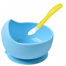 Набор силиконовой посуды 2Life 2 предмета Голубой/Желтый (vol-10504)