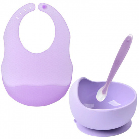 Набор силиконовой посуды 2Life 3 предмета Фиолетовый (vol-10720)