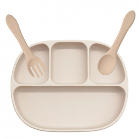 Набор силиконовой посуды 2Life 3 предмета Бежевый (vol-10679)