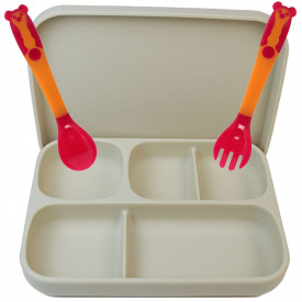 Набор силиконовой посуды 2Life 2 предмета Бежевый (vol-10738)