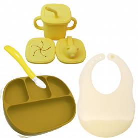 Набор силиконовой посуды 2Life 4 предмета Желтый (vol-10436)