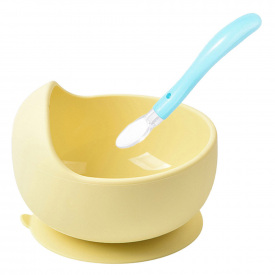 Набор силиконовой посуды 2Life 2 предмета Желтый/Голубой (vol-10505)