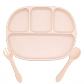 Набор силиконовой посуды 2Life 3 предмета Бежевый (vol-10678)