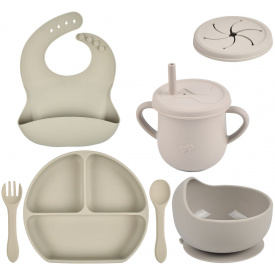 Набор детской силиконовой посуды 2Life Y20 7 шт Серый (vol-10087)