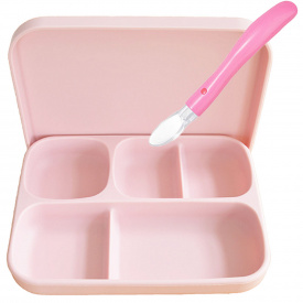 Набор силиконовой посуды 2Life 2 предмета Розовый (vol-10725)