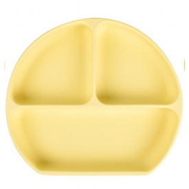 Детская трёх-секционная силиконовая тарелка 2Life Y11 660 мл Желтый (vol-10043)
